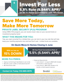 NEW Investor Rate - Monthly Payments as Low as $978*