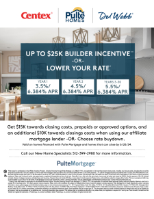 Up to $25K Builder Incentive OR Rate Buydown~=