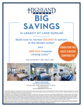 Legacy at Lake Dunlap - Big Savings - Limited