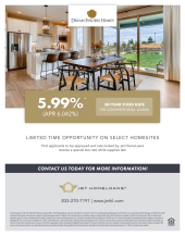 Limited Time Opportunity On Select Homesites!
