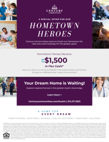 Special Offer for Hometown Heros