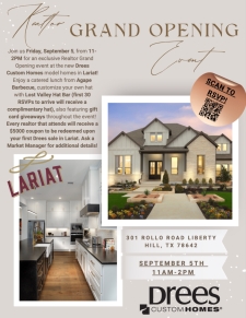 Exclusive Realtor Grand Opening Event at Lariat - Drees Custom Homes
