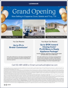 Grand Opening: Now Selling in Copperas Cove, Salado, and Troy, TX!