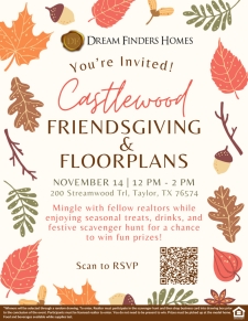 Join us for Friendsgiving & Floorplans! 🍂