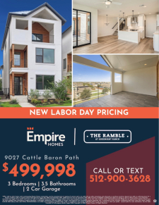 Labor Day Pricing in Goodnight Ranch (South Austin)