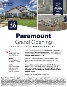 RSVP for our Grand Opening at Paramount in Kyle, Texas!