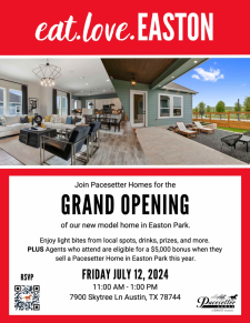eat.love.EASTON Model Home Grand Opening + BONUS!