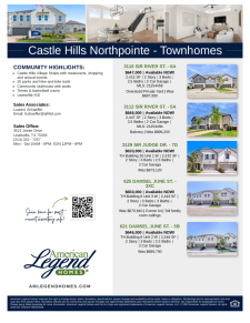 Castle Hills Townhomes Spec Sheet