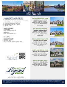 M3 Ranch Spec Sheet