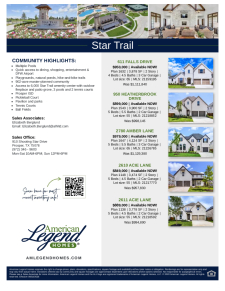 Star Trail Spec Sheet