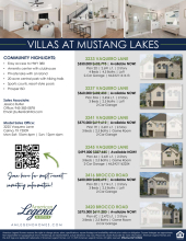 Villas at Mustang Lakes Inventory