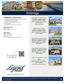 Wildridge Spec Sheet