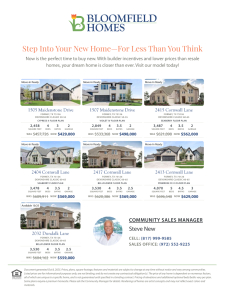 Exclusive Builder Incentives and Price Reductions on Select Move-In Ready Homes