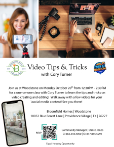 Video Tips & Tricks Class in Woodstone