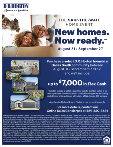 New Homes. Now Ready
