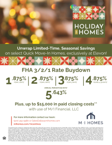 3/2/1 Rate Buydown in Elevon This Holiday!