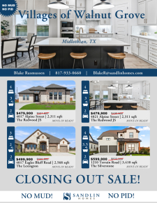 Villages of Walnut Grove Closeout Sale