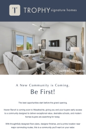 Be First to Know About Haven Ranch