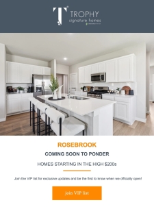 Rosebrook: Homes Starting in the High $200s