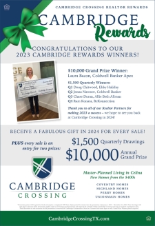 2023 Cash Prize Winners - 2024 Cambridge Rewards!