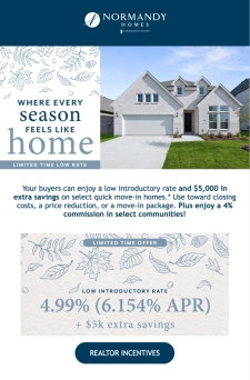 4% Commission + Fall Savings at Normandy Homes!