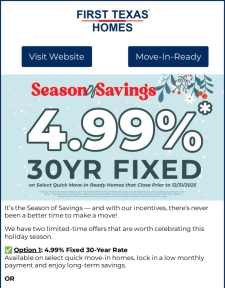 4.99% Fixed Rate OR up to $25K Toward Closing Costs &mdash; Your Choice!