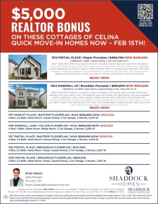 $5,000 Realtor Bonus in Celina!