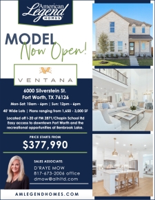 American Legend Homes Model Now Open In Ventana!