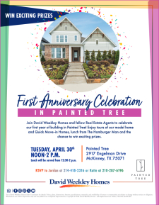 Anniversary Celebration in Painted Tree with David Weekley Homes