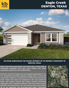 Announcing The Grand Opening of Eagle Creek in Denton, TX!