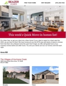 Beazer Homes Quick Move-in List