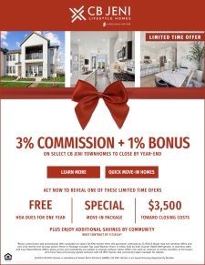 Big Bonuses on CB JENI Townhomes—Limited Time!