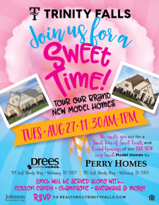 Champagne, Lunch, & Giveaways at Trinity Falls Grand Opening of Two Very Sweet New Model Homes!