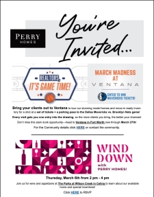 Check out the March events at Perry Homes!