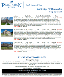 Come See Plantation Homes in Wildridge!
