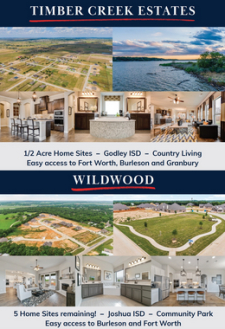 Don't Miss Out on Half Acre Lots at Timber Creek Estates & Joshua ISD at Wildwood
