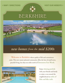 Don’t miss the area’s best, Award-Winning Builders at Berkshire in Fort Worth