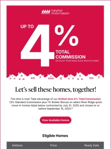 Earn a 4% commission at River Ridge in Crandall, TX!