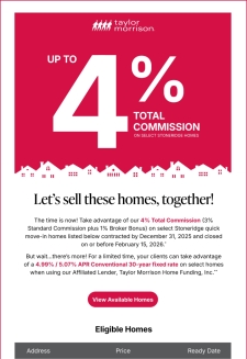 Earn a 4% commission at Stoneridge in Melissa, TX!