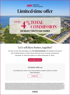 Earn up to 4% commission at South Oak!