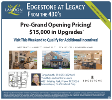 Edgestone at Legacy Pre-Grand Opening Pricing!