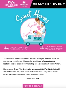 Enjoy Sweet Treats When You Tour Sweet Homes in Burgess Meadows