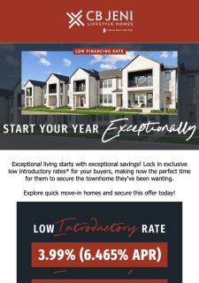 Exceptional 3.99% (6.465% APR) Low Rate for Your Buyers