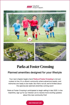 Exciting amenities coming to Parks at Foster Crossing in Anna, TX