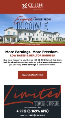Expect More Earnings with CB JENI Homes!