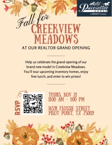 Fall Tour of Homes & Prizes in Creekview Meadows