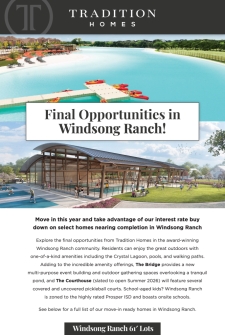 Final Opportunities in Windsong Ranch – 3.625% Rate on Select Homes!