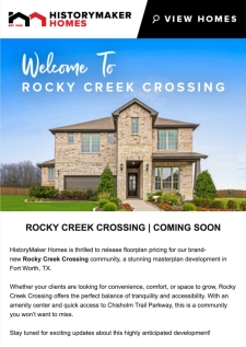 Floorplan Pricing Released for Rocky Creek Crossing