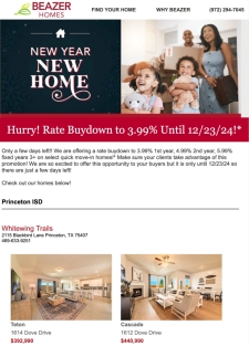 Hurry! Rate Buydown to 3.99%!*