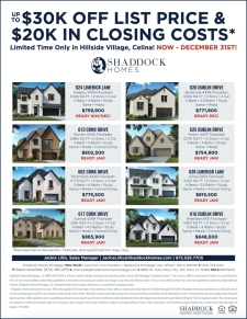 Inventory up to $30,000 off List Price and $20,000 in Closing Costs!